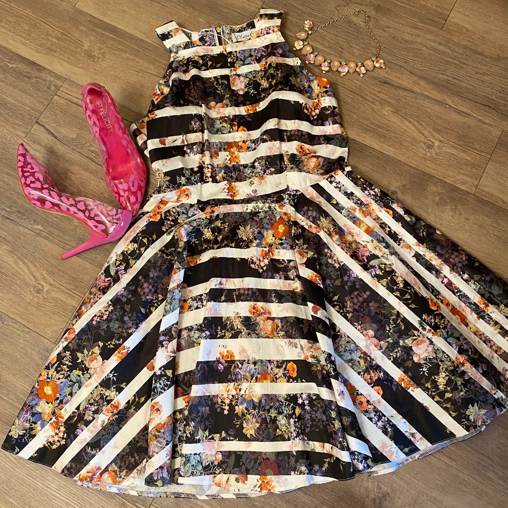 ASOS Black and White Stripped Dress - New With Tags